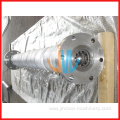 Amut extruder screw and barrel with heaters and thermo couplings